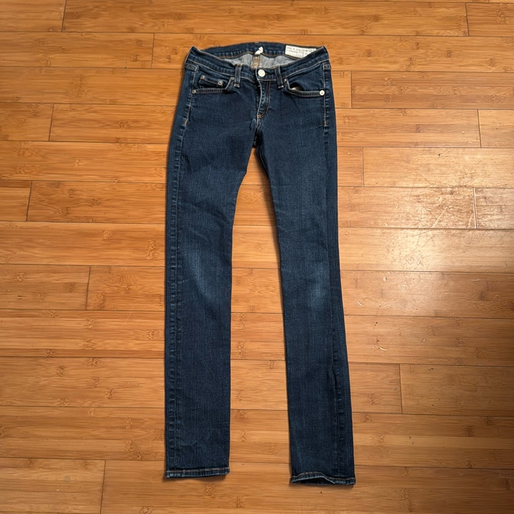 Rag & Bone Dark Blue Skinny Mid Rise Jeans Size 26
